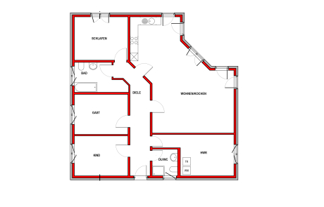 Erdgeschoss - Bungalow Konzept B 230