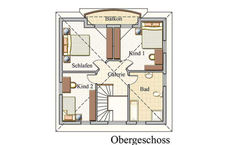 Obergeschoss - Stadtvilla – Konzept V 110